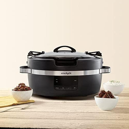Crock-Pot Thermoshield 6 Quart Slow Cooker with Carry Handles wnh7bm