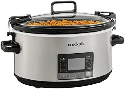 Crock-Pot 7 Quart Portable Programmable Slow Cooker with Timer t2e39a