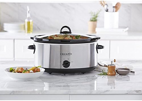 Crock-Pot 7 Quart Oval Manual Slow Cooker – Stainless Steel 7sg743