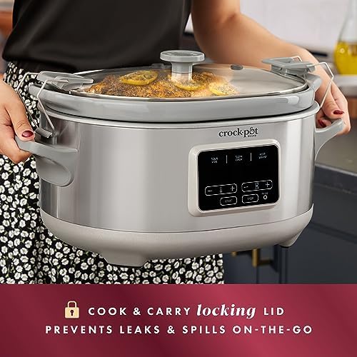 Crock-Pot 7 Quart Programmable Cook & Carry Slow Cooker 5uf8f2