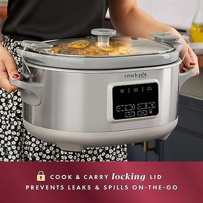 Crock-Pot 7 Quart Programmable Cook & Carry Slow Cooker 5uf8f2