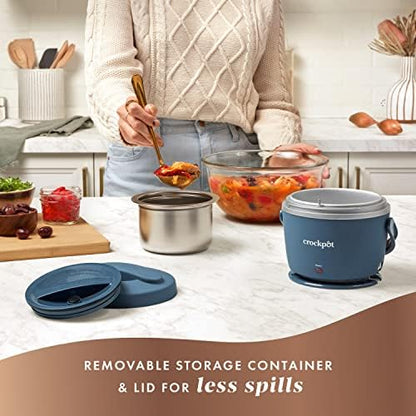 Crock-Pot Electric Lunch Box Food Warmer 20oz – Faded Blue mmxmzz