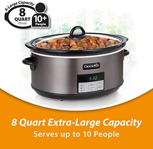 Crock-Pot 8 Quart Programmable Slow Cooker with Auto Warm dyu2w7
