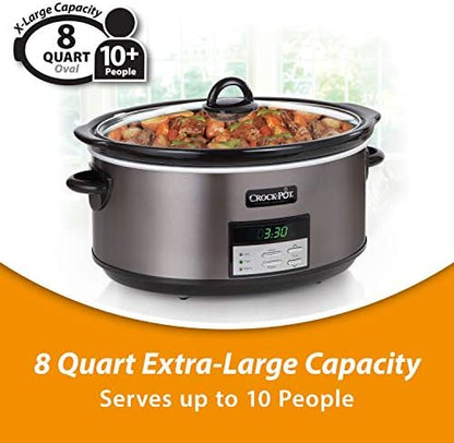 Crock-Pot 8 Quart Programmable Slow Cooker with Auto Warm dyu2w7