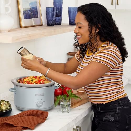 Crock-Pot 4.5 Quart Manual Slow Cooker – Macaroon Blue r5n6rx