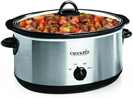 Crock-Pot 7 Quart Oval Manual Slow Cooker – Stainless Steel 7sg743