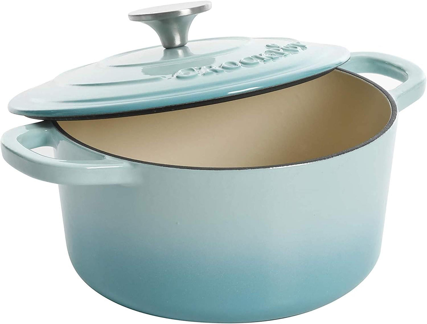 Crock-Pot 3 Quart Enameled Cast Iron Dutch Oven – Aqua sb2ws6