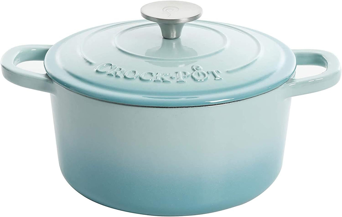 Crock-Pot 3 Quart Enameled Cast Iron Dutch Oven – Aqua sb2ws6